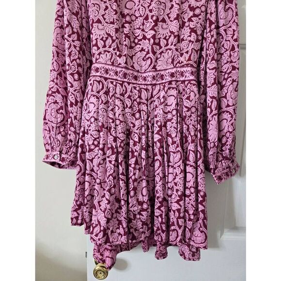 Omika Long-Sleeve Wrap Mini Dress L NWOT - Picture 11 of 11